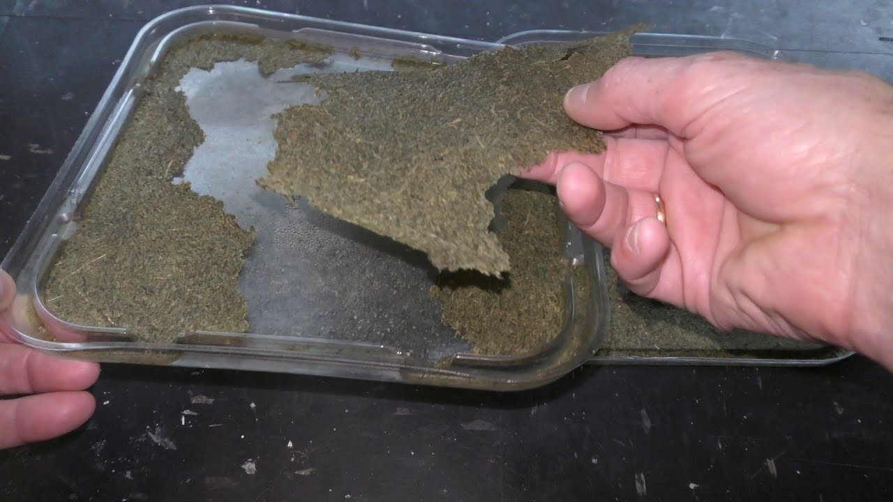 Thành phẩm thức ăn tự làm dạng mảnh sau khi sấy khô