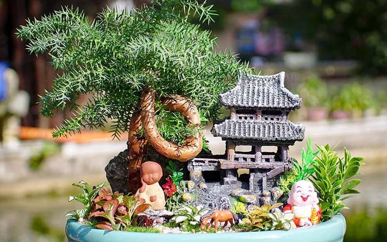 Cây cau tiểu trâm với dáng vẻ thanh mảnh, mang đến không gian xanh mát.