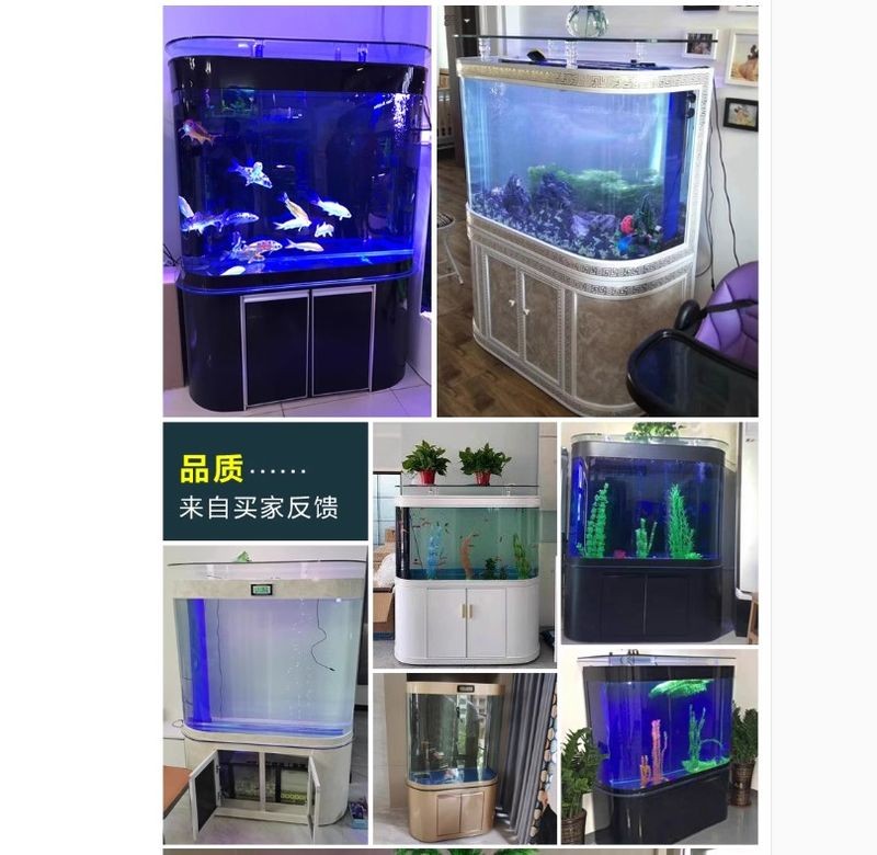 Bể cá nhập khẩu bán nguyệt kính cong BC022 3