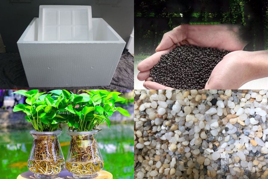 Vật liệu cần thiết để làm hồ thủy sinh bằng thùng xốp