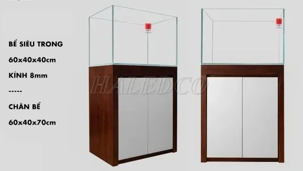 Giá hồ thủy sinh 60x40x40 chân bể bằng gỗ