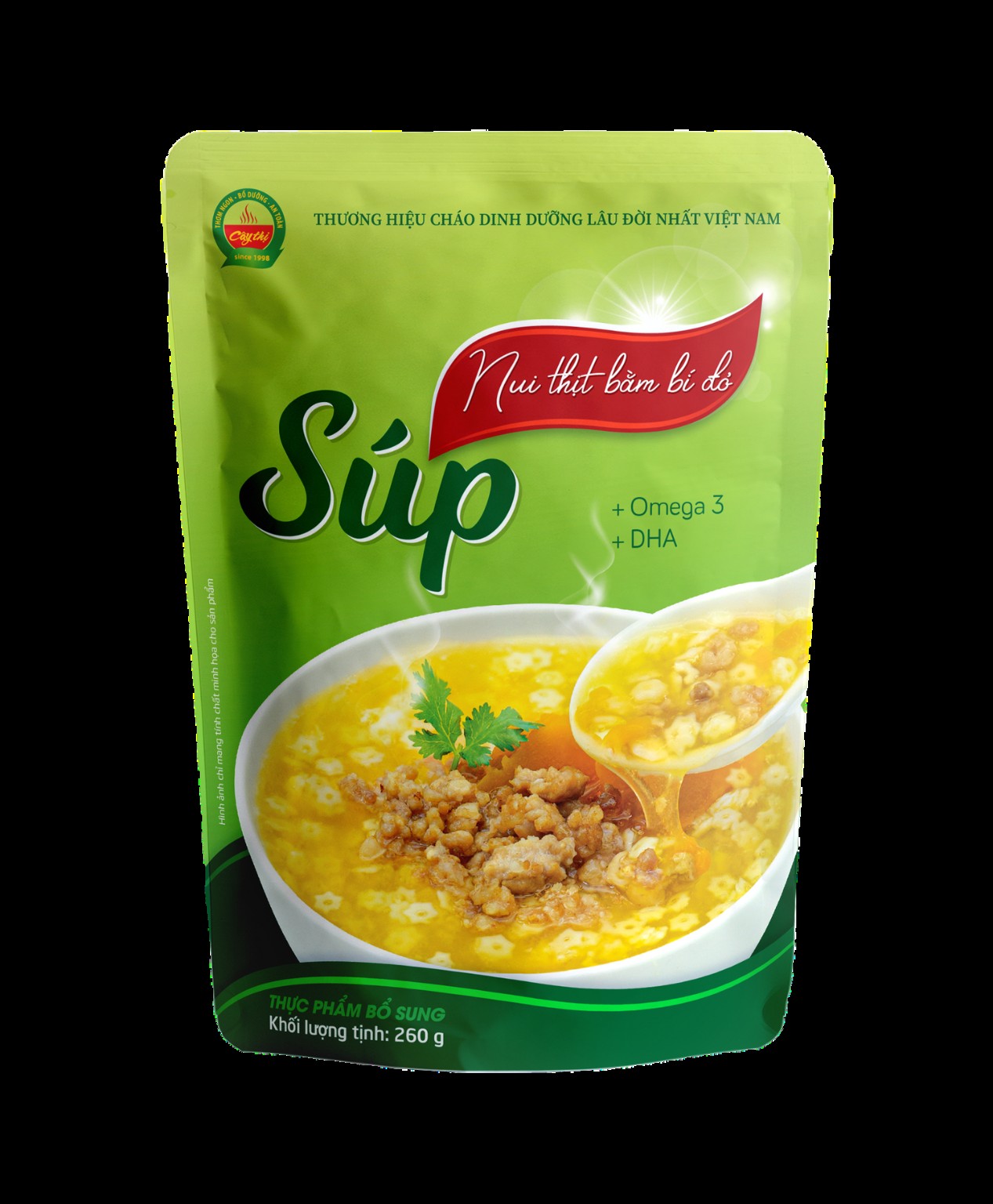 Súp Nui Thịt Bằm Bí Đỏ